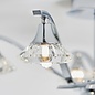 Langley - Faceted Crystal & Chrome 5 Light Semi Flush Ceiling Light