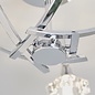 Langley - Faceted Crystal & Chrome 5 Light Semi Flush Ceiling Light