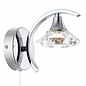 Langley - Faceted Crystal & Chrome Wall Light