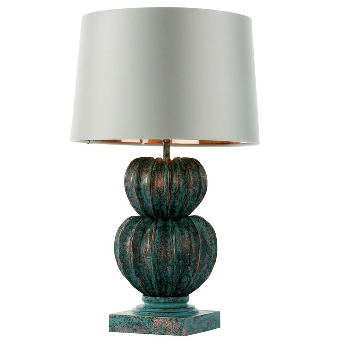 Botany - Verdigris Table Lamp with Silver Shade - David Hunt