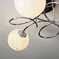 Mako - Cloud-like Glass Globe Semi Flush Ceiling Light - Polished Chrome