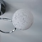 Mako - Cloud-like Glass Globe Semi Flush Ceiling Light - Polished Chrome