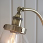 Industrial Glass Floor Lamp - Antique Brass