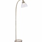 Industrial Glass Floor Lamp - Antique Brass