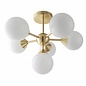 Arne - Mid Century Semi-Flush Ceiling Light - Brushed Brass