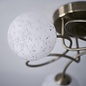 Mako - Cloud-like Glass Globe Semi Flush Ceiling Light - Antique Brass