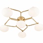 Plumeria - Geometric Flush Light in Satin Brass