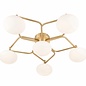 Plumeria - Geometric Flush Light in Satin Brass