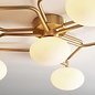 Plumeria - Geometric Flush Light in Satin Brass