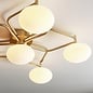 Plumeria - Geometric Flush Light in Satin Brass