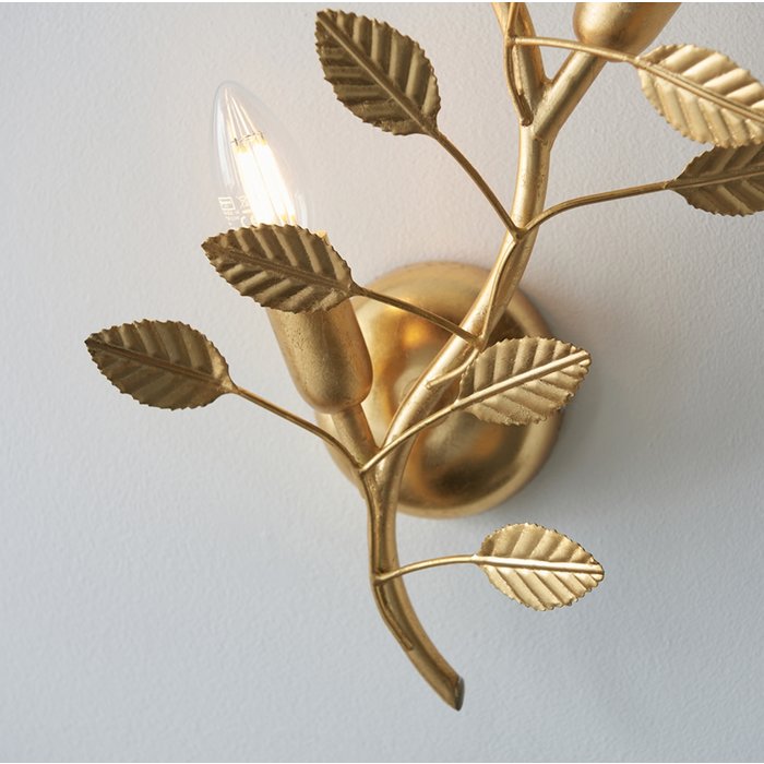 Belby - Gold Leaf Wall Light