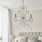 Flinton - 3 Light Aged Silver & Crystal Chandelier