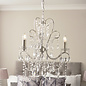 Flinton - 3 Light Aged Silver & Crystal Chandelier