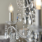 Flinton - 3 Light Aged Silver & Crystal Chandelier