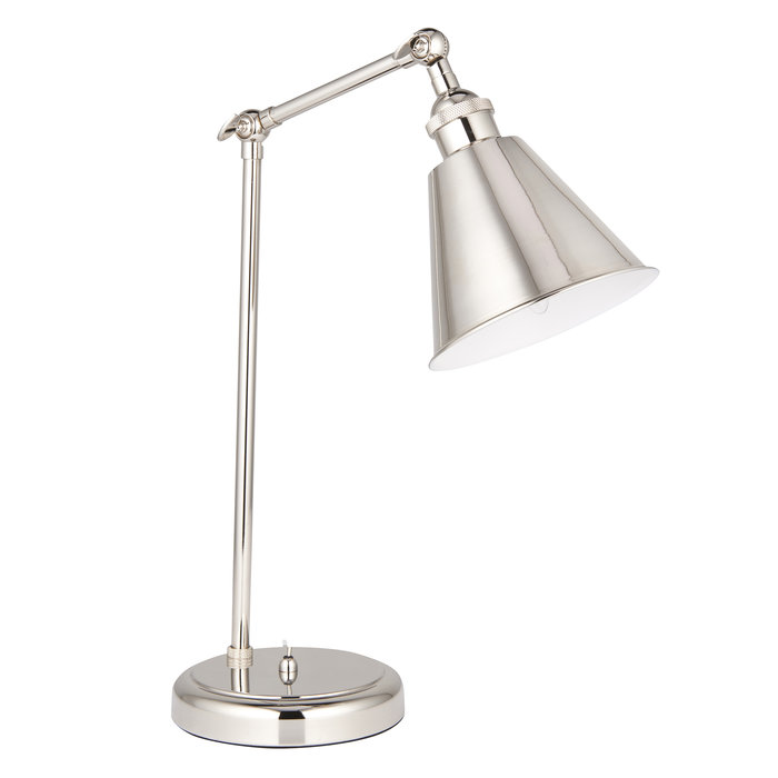 Hunton - Adjustable Table Lamp - Polished Nickel