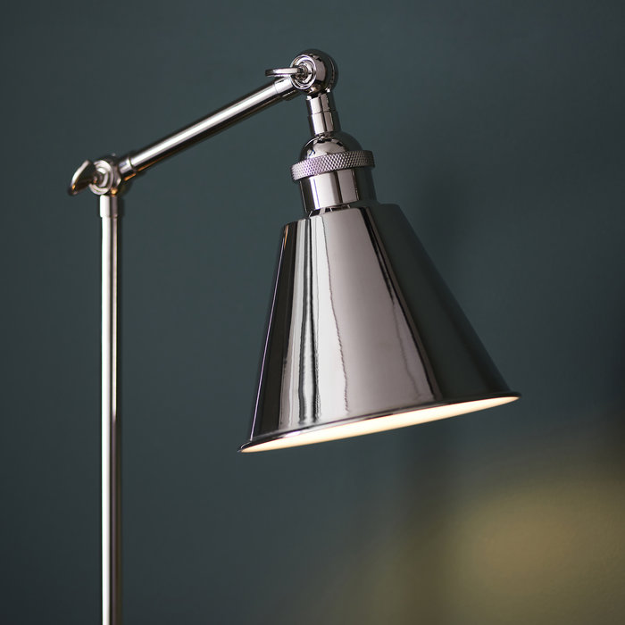 Hunton - Adjustable Table Lamp - Polished Nickel