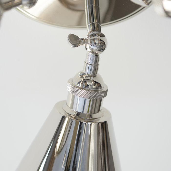 Hunton - 3 Light Round Ceiling Spotlight - Polished Nickel