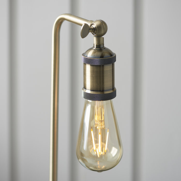 Hal - Adjustable Antique Brass Industrial Desk Lamp