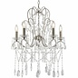 Flinton - 5 Light Aged Silver & Crystal Chandelier