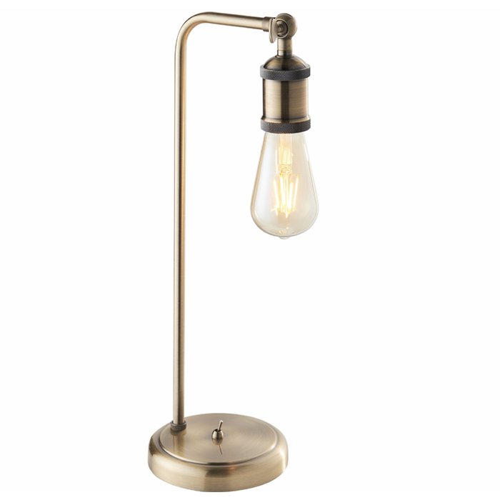 Hal - Adjustable Antique Brass Industrial Desk Lamp