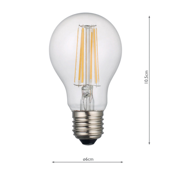 E27 6W Clear Dimmable LED Bulb