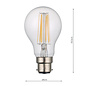 B22 8W Clear Dimmable LED Bulb