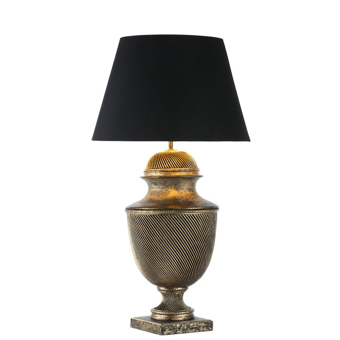 Lattice - Black & Gold Table Lamp - David Hunt