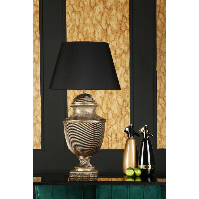 Lattice - Black & Gold Table Lamp - David Hunt