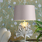 Gingko - Cream & Gold Table Lamp with Silver Shade - David Hunt