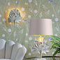 Gingko - Cream & Gold Table Lamp with Silver Shade - David Hunt