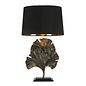 Gingko - Black & Gold Table Lamp with Black Shade - David Hunt