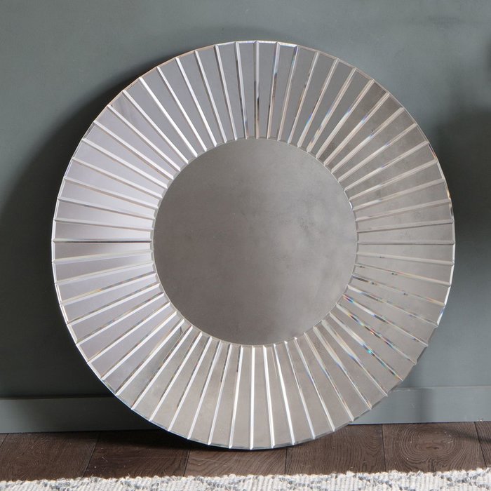 Faxton Round Silver Mirror