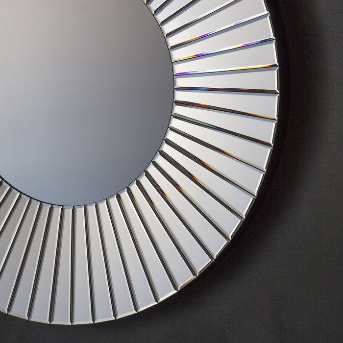 Faxton Round Silver Mirror