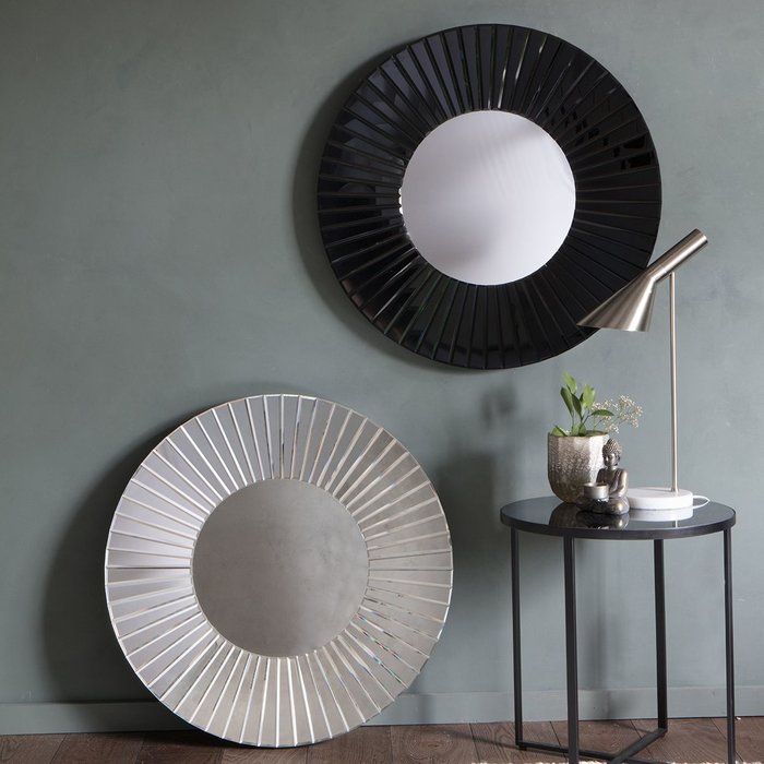 Faxton Round Silver Mirror