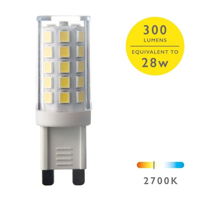 G9 Warm White LED Lamp - 3.5W 300Lm - Dimmable