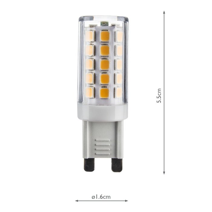 G9 Warm White LED Lamp - 3.5W 300Lm - Dimmable