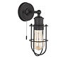 Riccall - Black Caged Industrial Wall Light