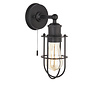 Riccall - Black Caged Industrial Wall Light