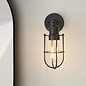 Riccall - Black Caged Industrial Wall Light