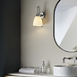 Yeadon - Chrome Arched Wall Light with Opal Shade