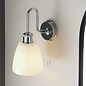 Yeadon - Chrome Arched Wall Light with Opal Shade