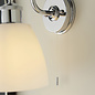 Yeadon - Chrome Arched Wall Light with Opal Shade