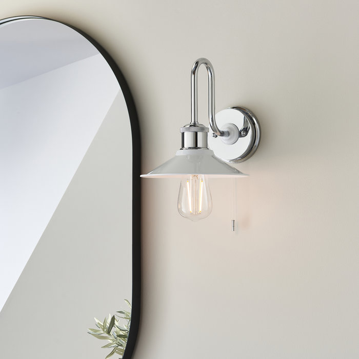 Sandsend - Chrome Fisherman Wall Light