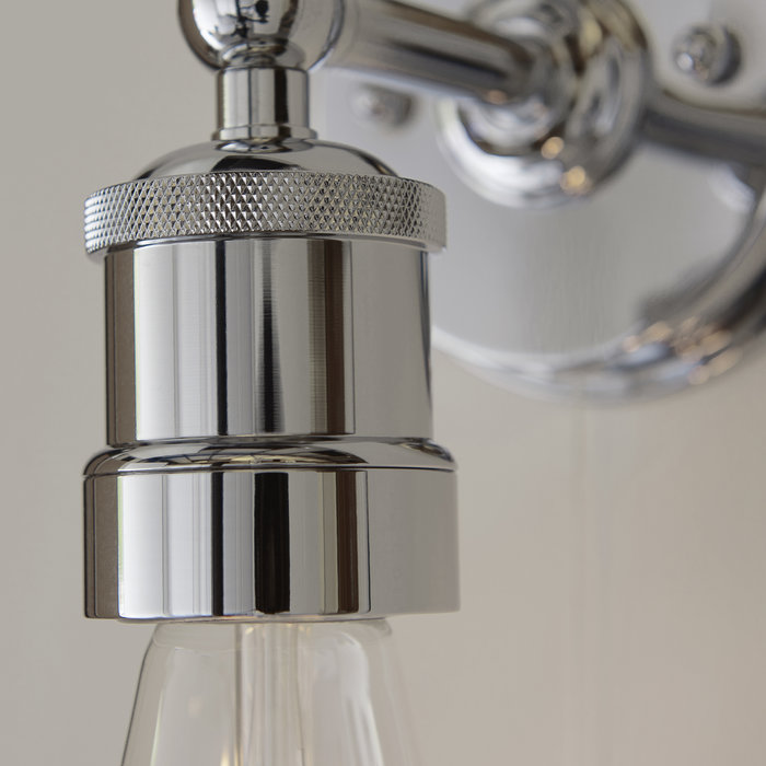 Bentley - Chrome Industrial Wall Light