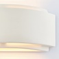Vanna - Modern Art Deco White Plaster Up & Down Wall Light