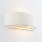 Vanna - Modern Art Deco White Plaster Up & Down Wall Light