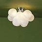 Bubbles 4 Light Flush Ceiling Light - Polished Chrome Frosted Glass