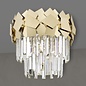 Madalyn - Small Modern Tiered Crystal Flush Ceiling Light - Warm Gold