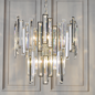 Katie - Modern Art Deco Tiered Clear Crystal Chandelier - Polished Chrome