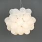 Bubbles 6 Light Pendant Light - Polished Chrome Frosted Glass